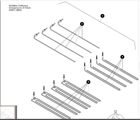 Θερμαντική ράβδος για πλακόστρωτο V6000 Αριθμός μέρους 615300201