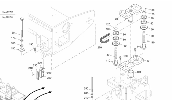 ΑΜ500-3TV Αντικατασκευαστικά εξαρτήματα πλακόστρωτων για τη βελτίωση της αποτελεσματικότητας της πλακόστρωσης